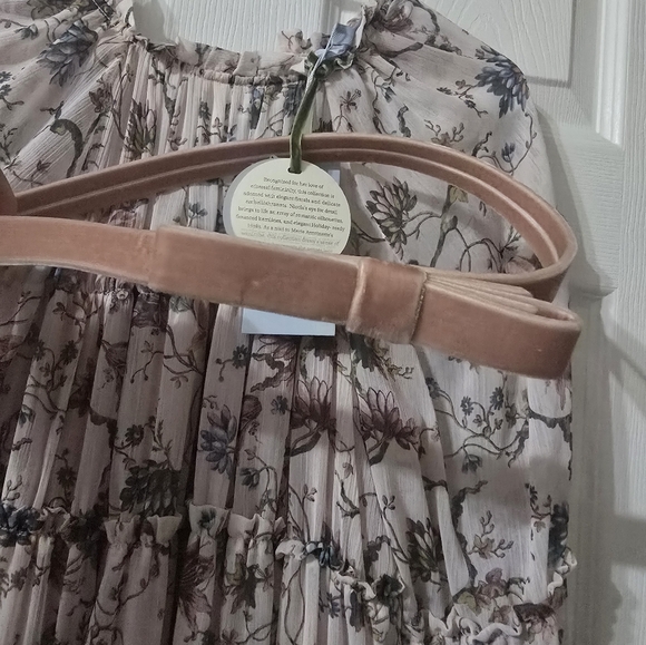 NWT Nicola Bathie/Antonio Melani Claire Floral Chiffon Tiered Ruffle Midi Dress. - Picture 11 of 16